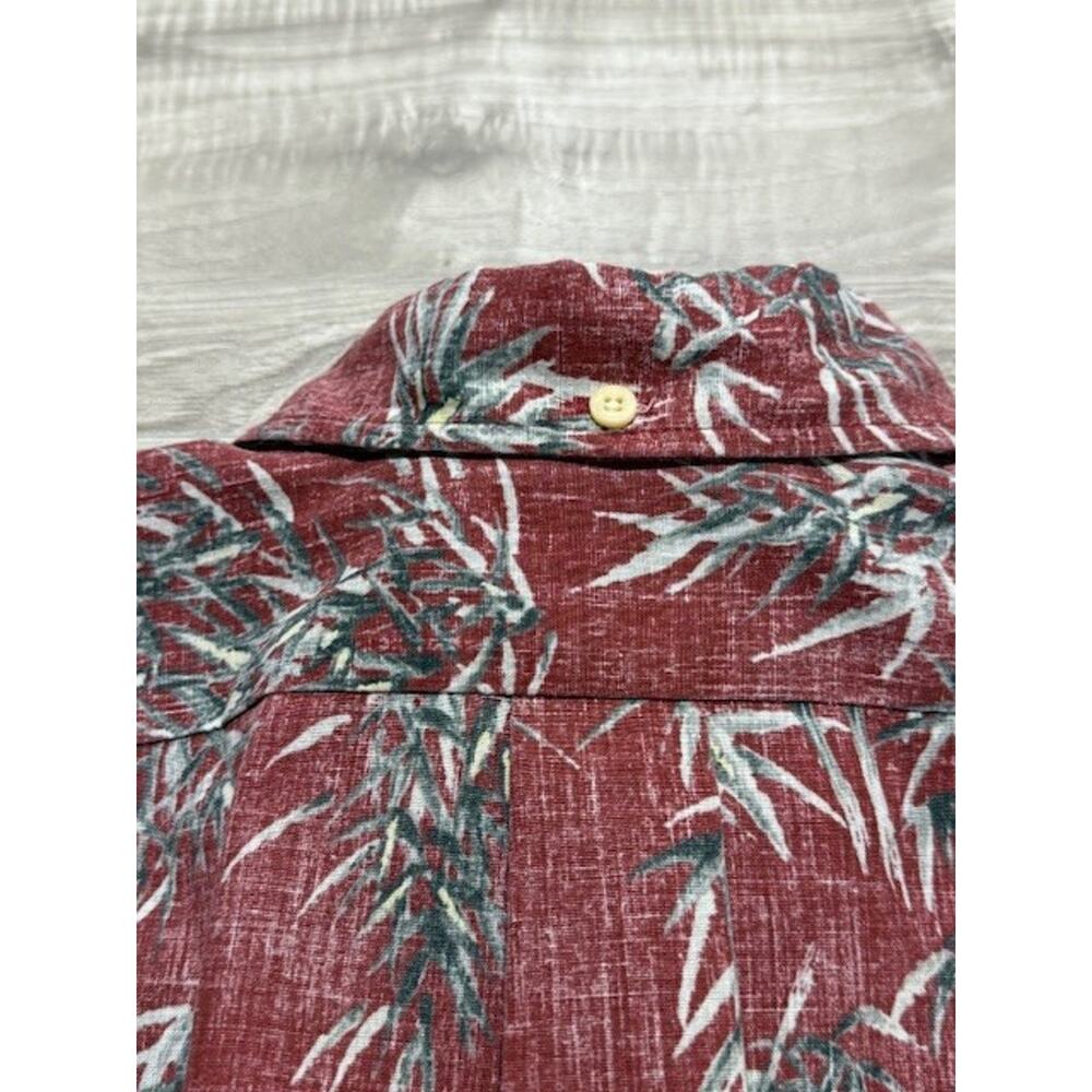 Reyn Spooner Alfred Shakeen Reverse Bamboo Print Hawaiian Shirt - Size Large - Picture 7 of 12